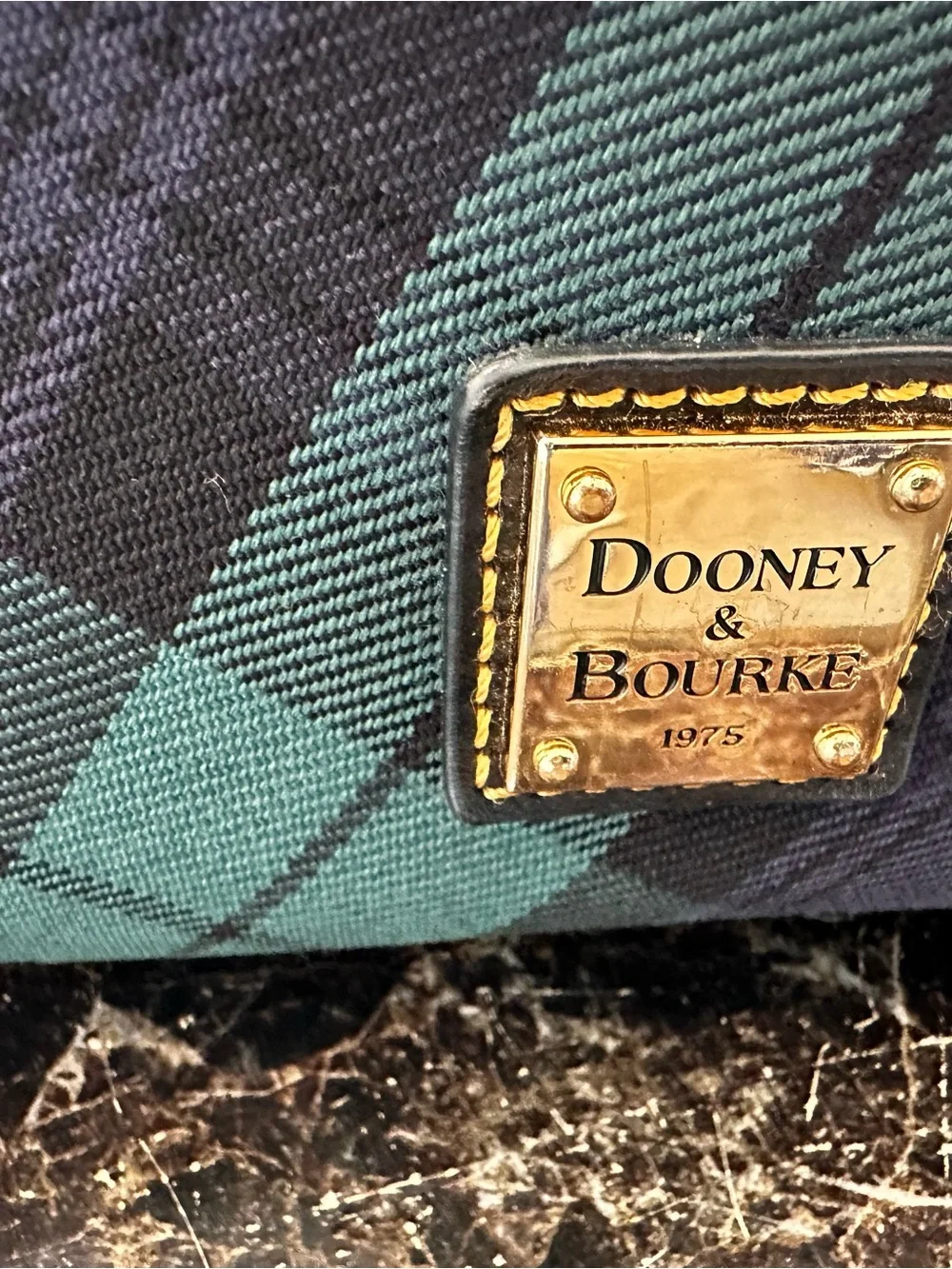Dooney & Bourke Black Watch Plaid Hobo Bag - Green/Blue NEW WITHOUT TAG